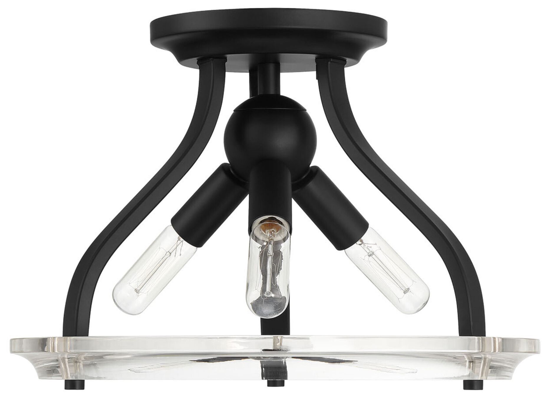 Image 4 3 LT Ceiling Light in Matte Black more views