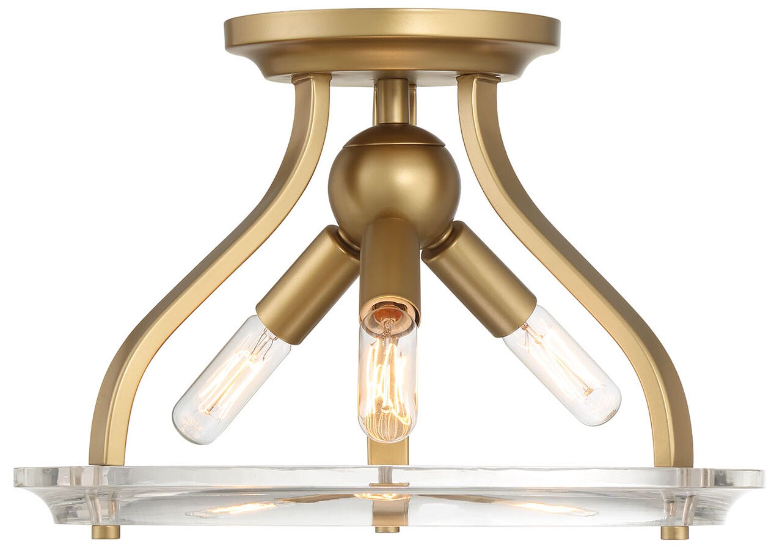 Image 3 3 LT Ceiling Light in Vintage Gold more views