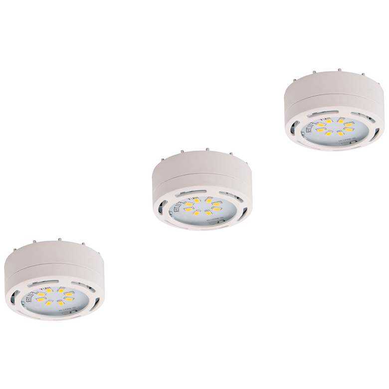 Image 1 3-Pack Plug-In Under Cabinet LED Puck Lights