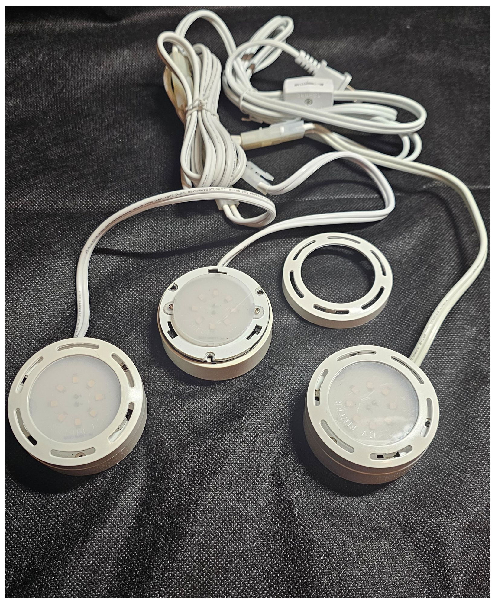 Image 2 3-Pack Plug-In Under Cabinet LED Puck Lights more views