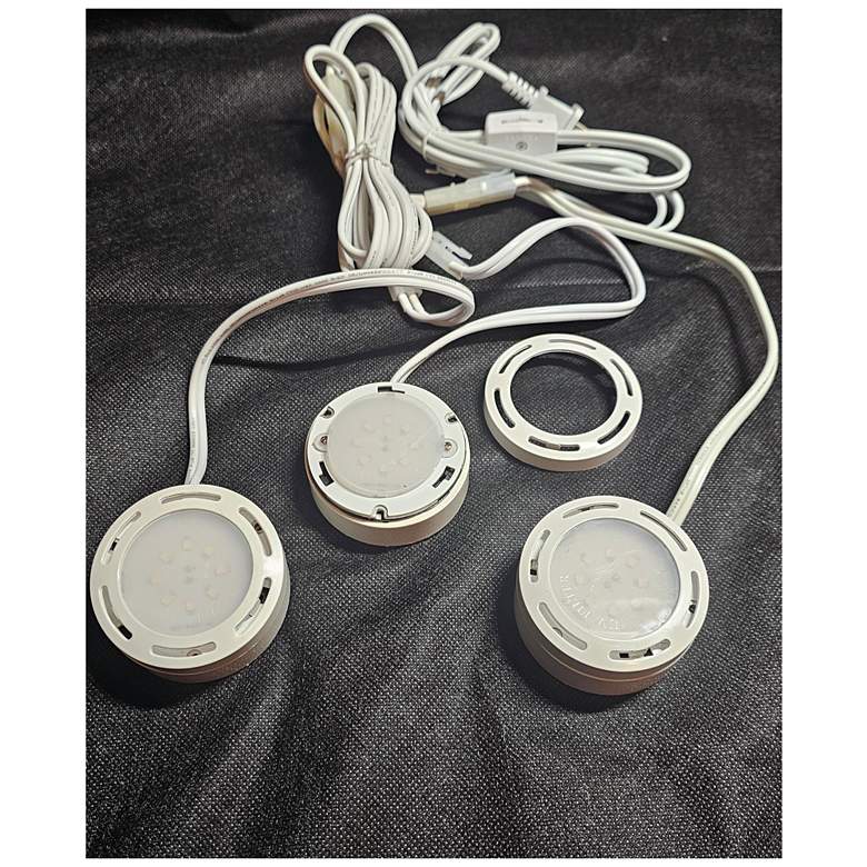 Image 2 3-Pack Plug-In Under Cabinet LED Puck Lights more views