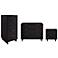 3-pc Granville Standard Dresser, Narrow Chest and Nightstand Set in Black