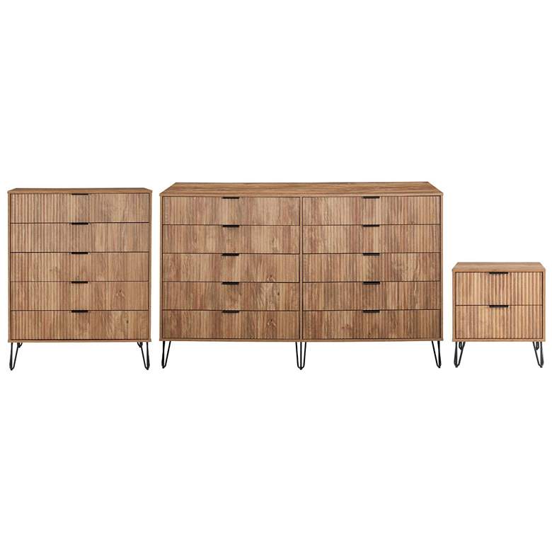 Image 1 3-Piece DUMBO 5-Drawer Dresser, 10-Drawer Tall Dresser,& Nightstand 2.0