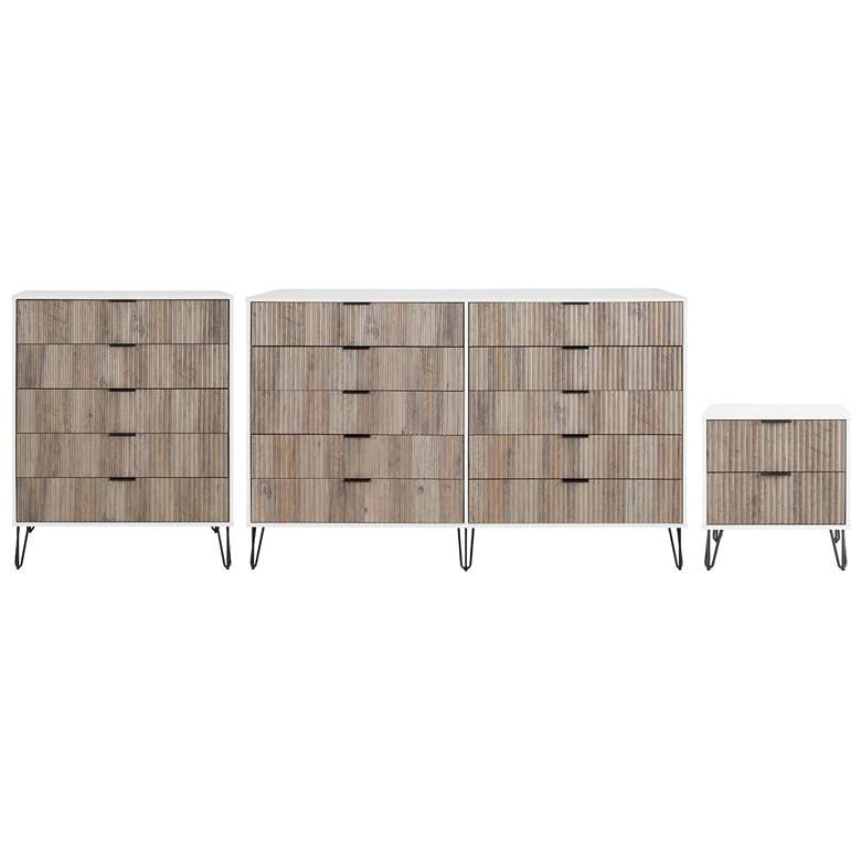 Image 1 3-Piece DUMBO 5-Drawer Dresser, 10-Drawer Tall Dresser,& Nightstand 2.0