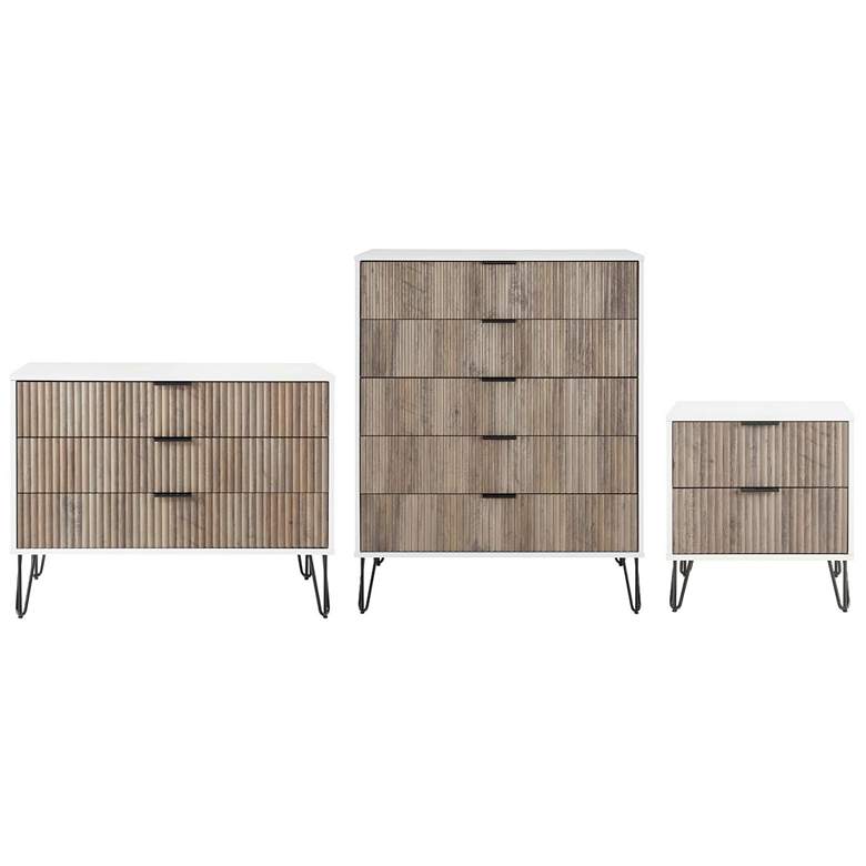 Image 1 3-Piece DUMBO 5-Drawer Dresser, 3-Drawer Dresser, & DUMBO Nightstand 2.