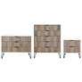 3-Piece DUMBO 5-Drawer Dresser, 3-Drawer Dresser, & DUMBO Nightstand 2.