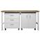 3-Piece Fortress Mobile Garage Cabinet and Worktable 3.0 in White