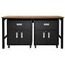 3-Piece Fortress Mobile Garage Cabinet and Worktable 4.0 in Charcoal Grey