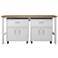 3-Piece Fortress Mobile Garage Cabinet and Worktable 4.0 in White