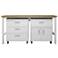 3-Piece Fortress Mobile Garage Cabinet and Worktable 5.0 in White