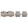 3- Piece Modern Verandah Chenille 90.6" Sofa and 2 Accent Chairs in Be