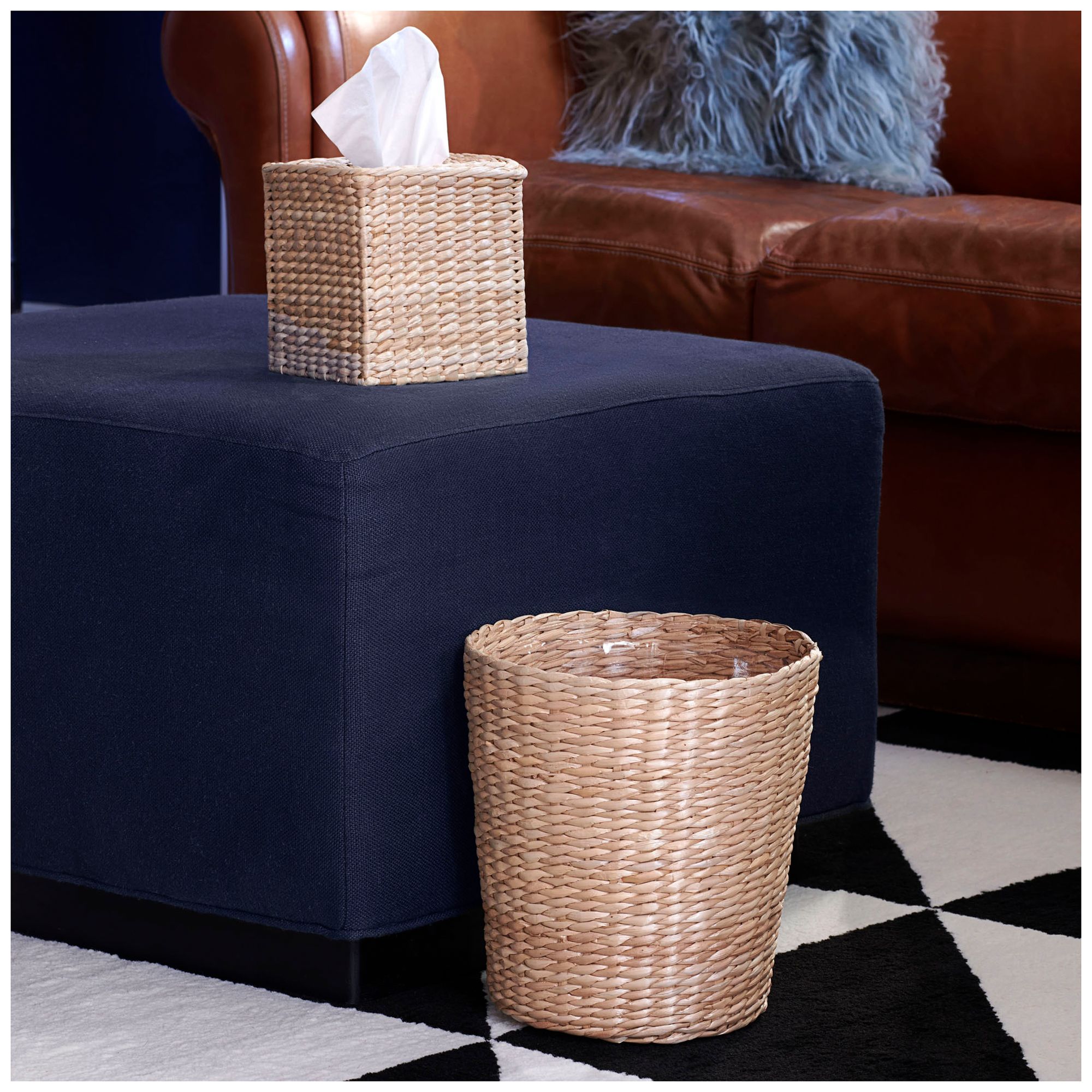 Image 5 3-Piece Set Wicker Bathroom Accessories, more views