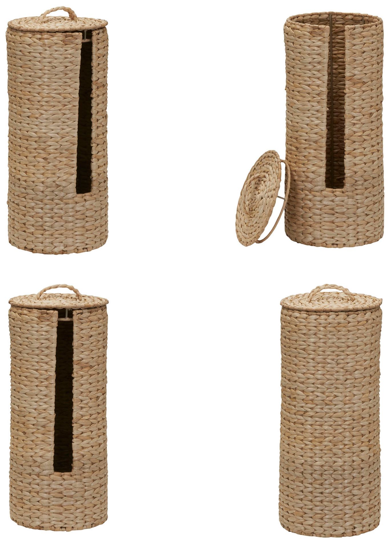 3-Piece Set Wicker Bathroom Accessories,