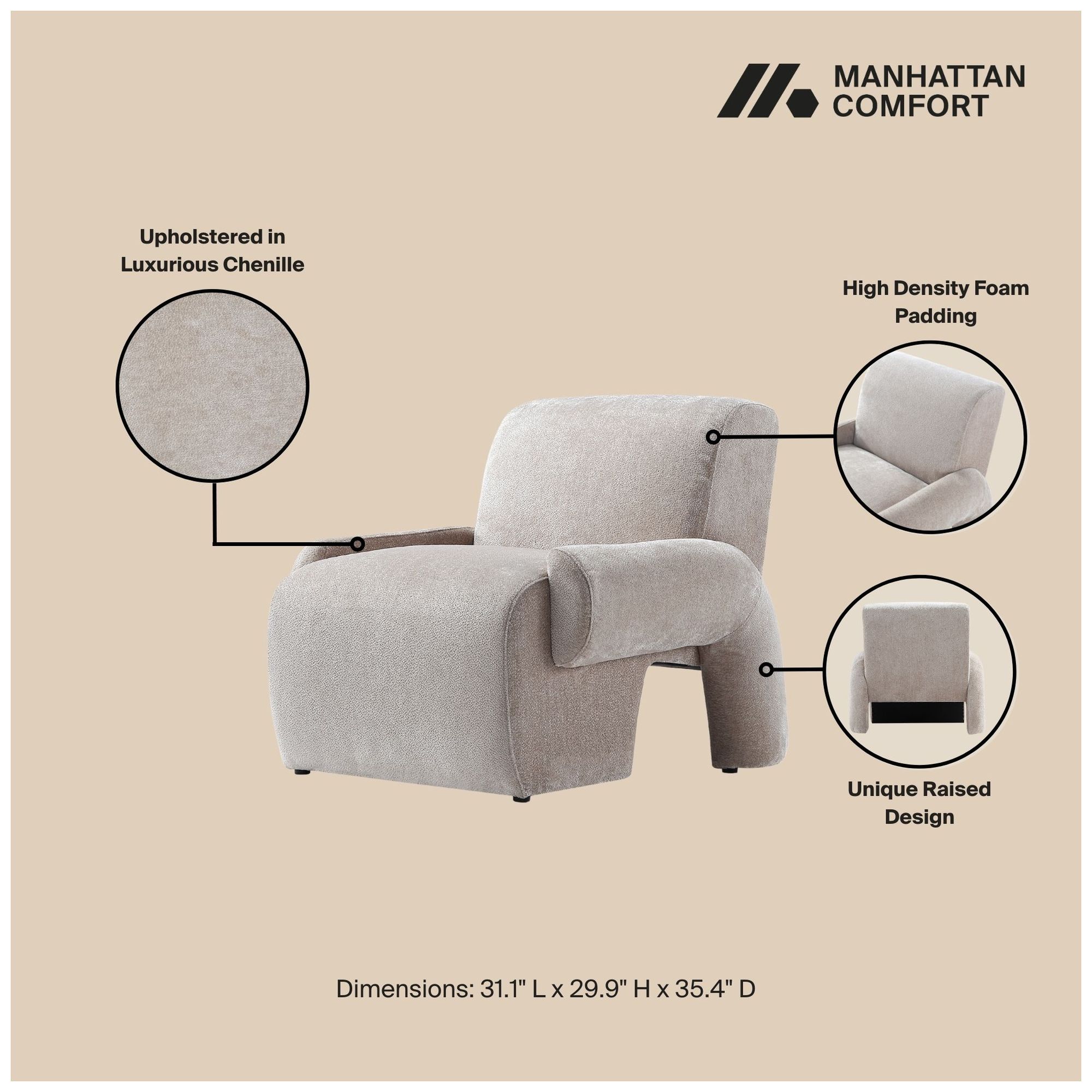 Image 4 3- Piece Verandah Chenille 112" Sofa, 90.6" Sofa, and Accent Chai more views
