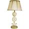 3 Shells 27 1/2" High Table Lamp With Cloth Empire Shade