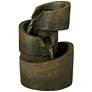 Thumbnail4 of 3-Tier Bronze Stone Contemporary 9 3/4" High Tabletop Fountain more views