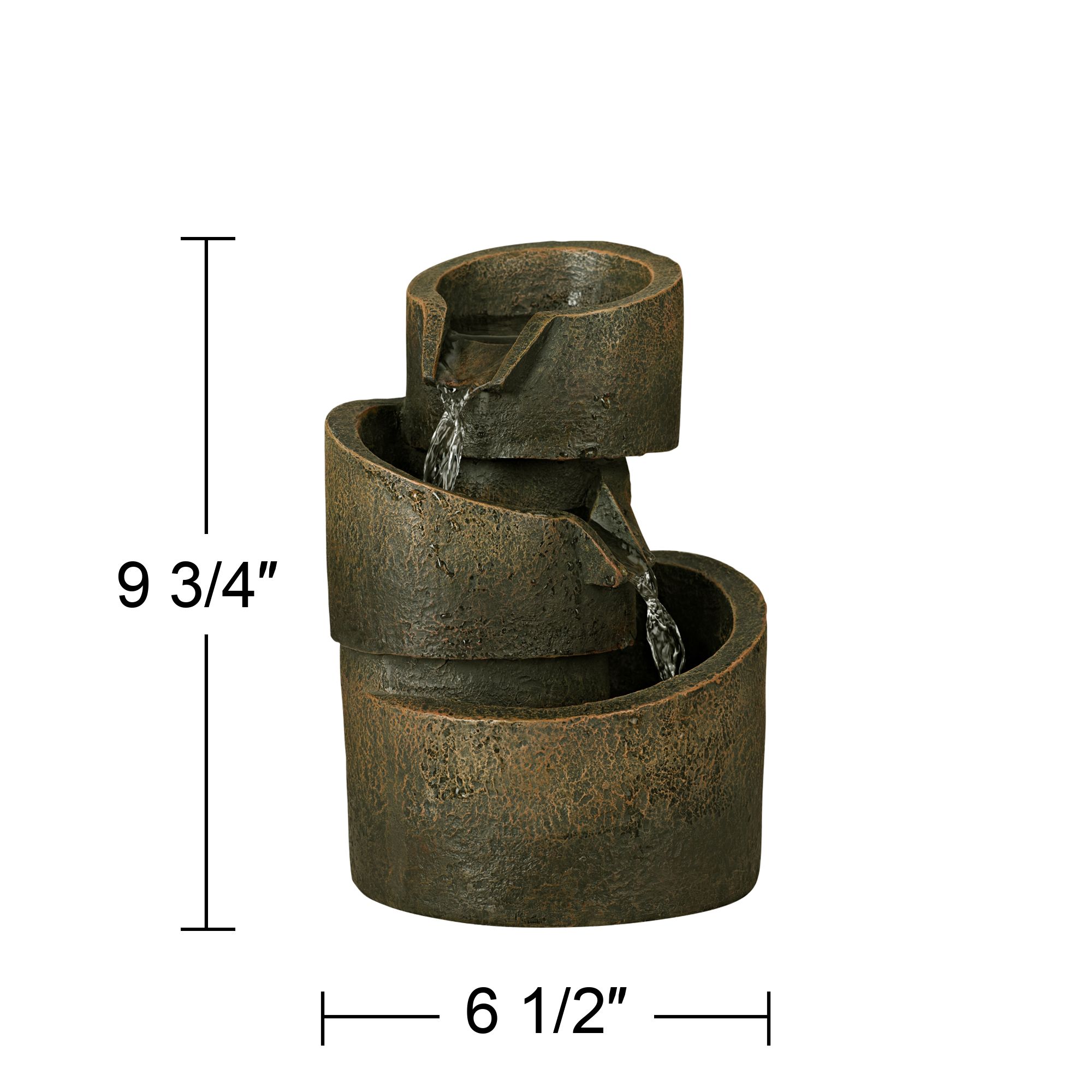 3-Tier Bronze Stone Contemporary Fountain