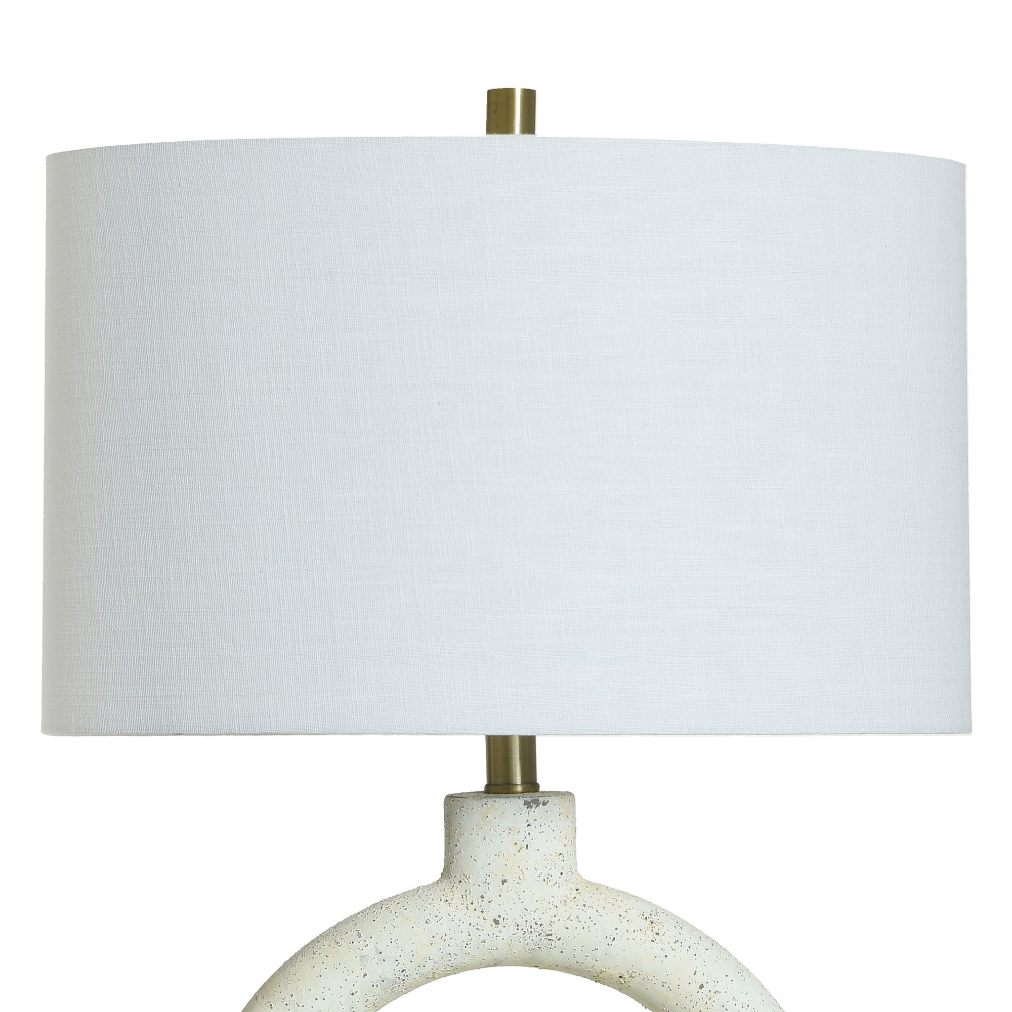 Image 6 30.5" High Speckled Cream and Brushed Brass Textured Table Lamp more views