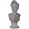 30.7" High Greek Goddess Gray Bust Statue