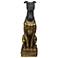 30.9" Black and Gold Dog Statue