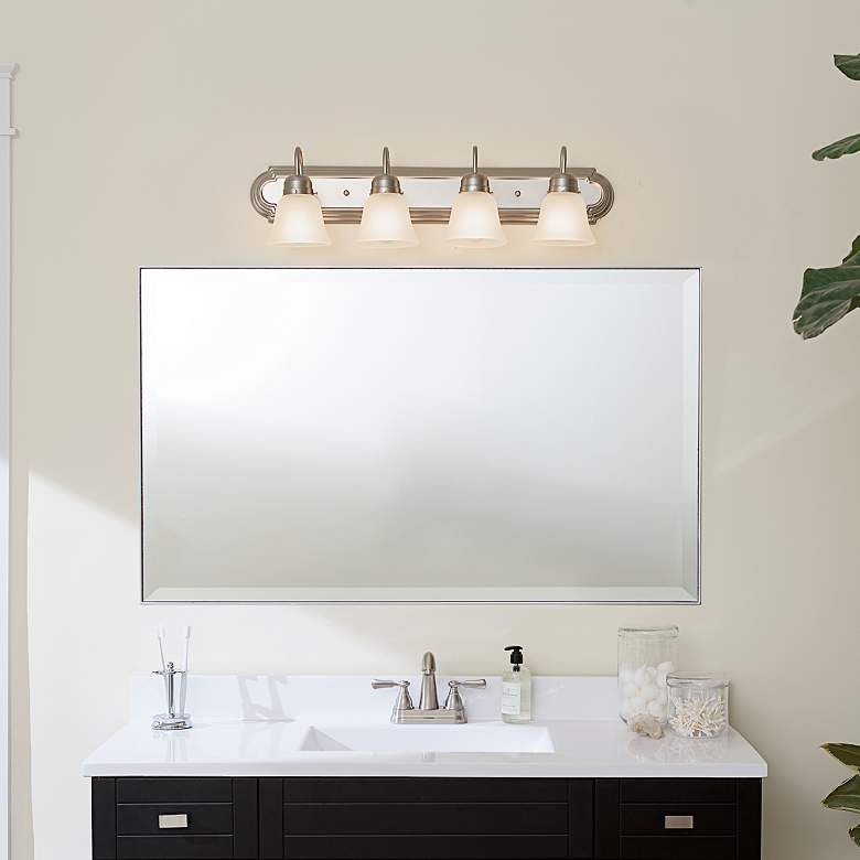 Image 6 30-in 4-Light Brushed Nickel Traditional Vanity Light more views