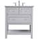 30 In. Single Bathroom Vanity Set In Grey