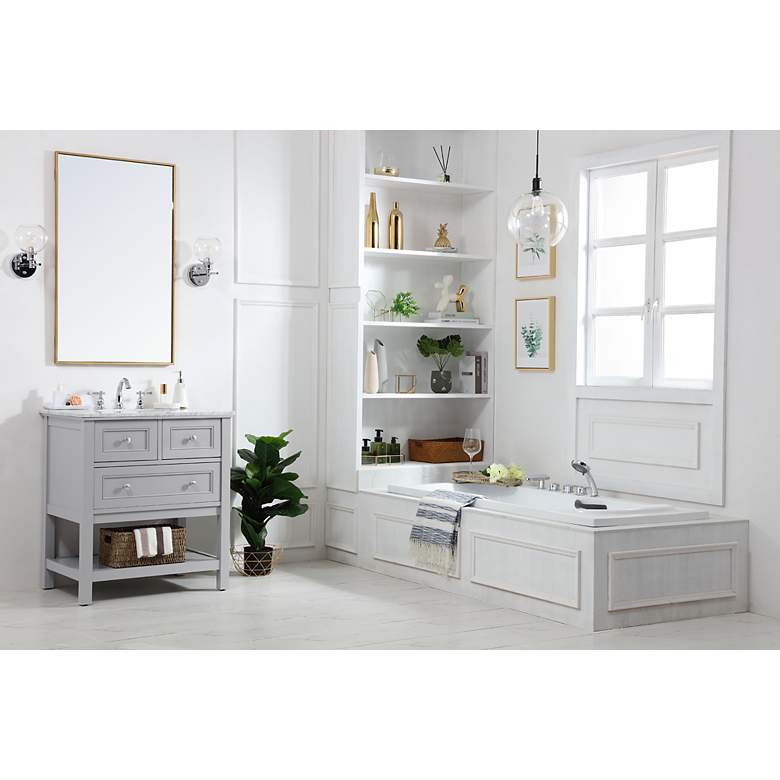 Image 5 30 In. Single Bathroom Vanity Set In Grey more views