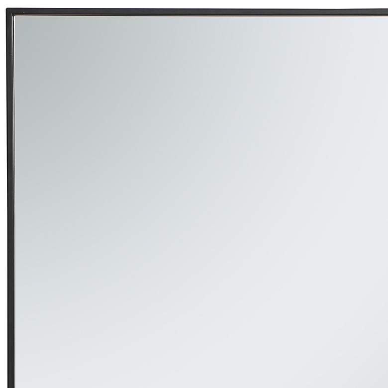 Image 4 30-in W x 36-in H Metal Frame Rectangle Wall Mirror in Black more views