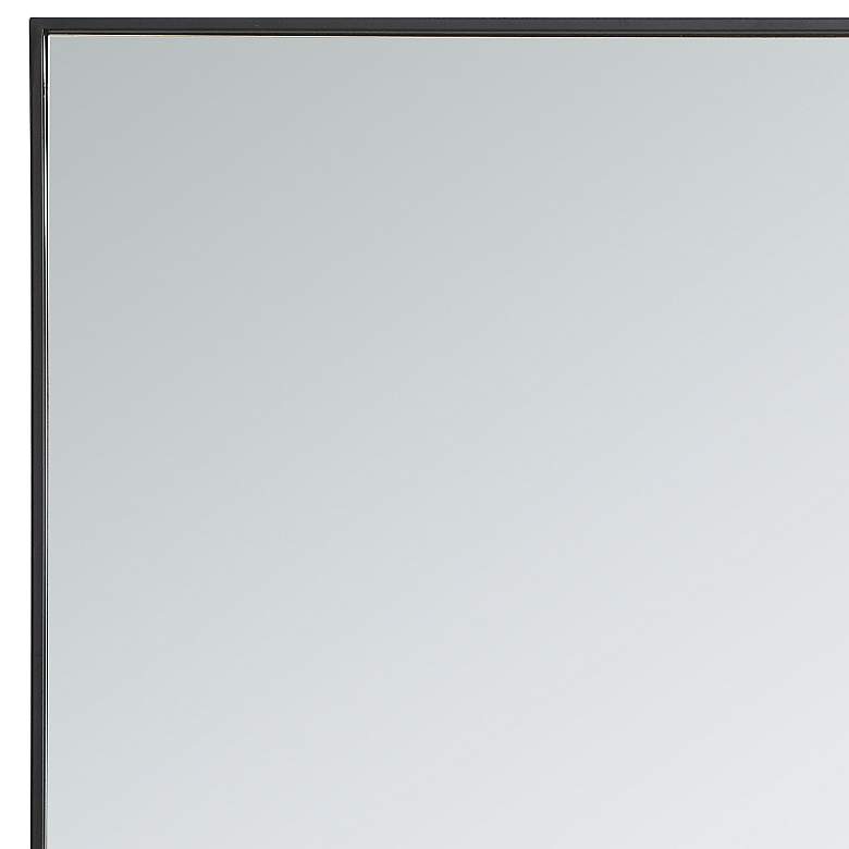 Image 3 30-in W x 40-in H Metal Frame Rectangle Wall Mirror in Black more views