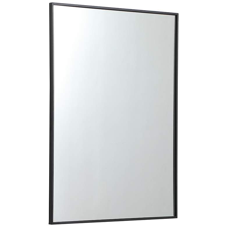 Image 5 30-in W x 40-in H Metal Frame Rectangle Wall Mirror in Black more views