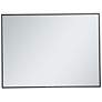 30-in W x 40-in H Metal Frame Rectangle Wall Mirror in Black