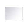 Thumbnail4 of 30-in W x 40-in H Soft Corner Metal Rectangular Wall Mirror in Silver more views