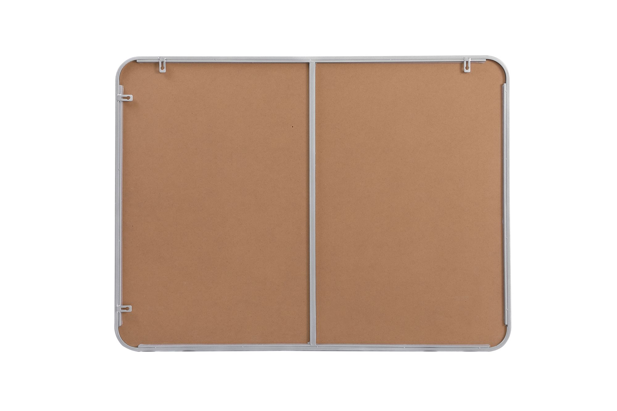 30-in W x 40-in H Soft Corner Metal Rectangular Wall Mirror in Silver