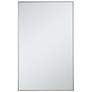 Thumbnail2 of 30-in W x 48-in H Metal Frame Rectangle Wall Mirror in Silver