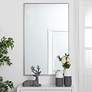 Thumbnail1 of 30-in W x 48-in H Metal Frame Rectangle Wall Mirror in Silver