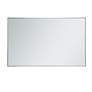 Thumbnail3 of 30-in W x 48-in H Metal Frame Rectangle Wall Mirror in Silver more views
