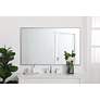 Thumbnail4 of 30-in W x 48-in H Metal Frame Rectangle Wall Mirror in Silver more views