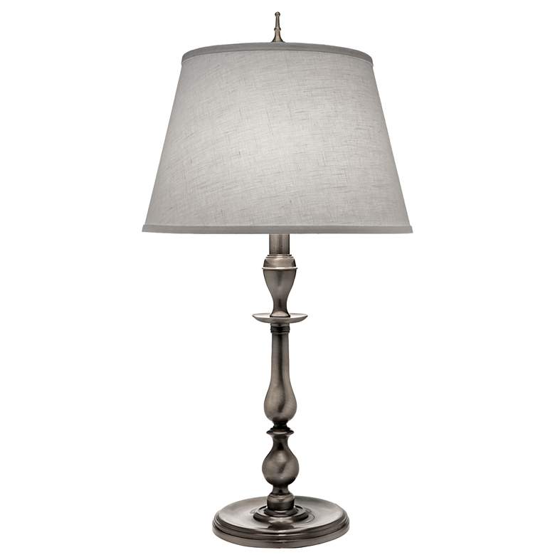 Image 1 30" Antique Nickel Candlestick Table Lamp
