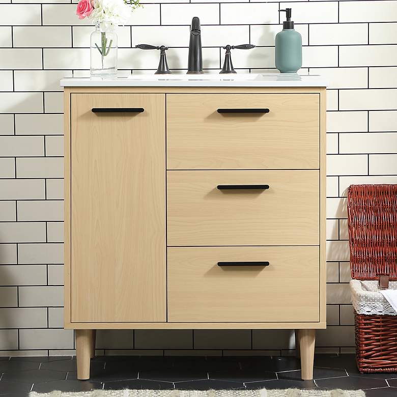 Image 1 30 Inch Bathroom Vanity In Maple