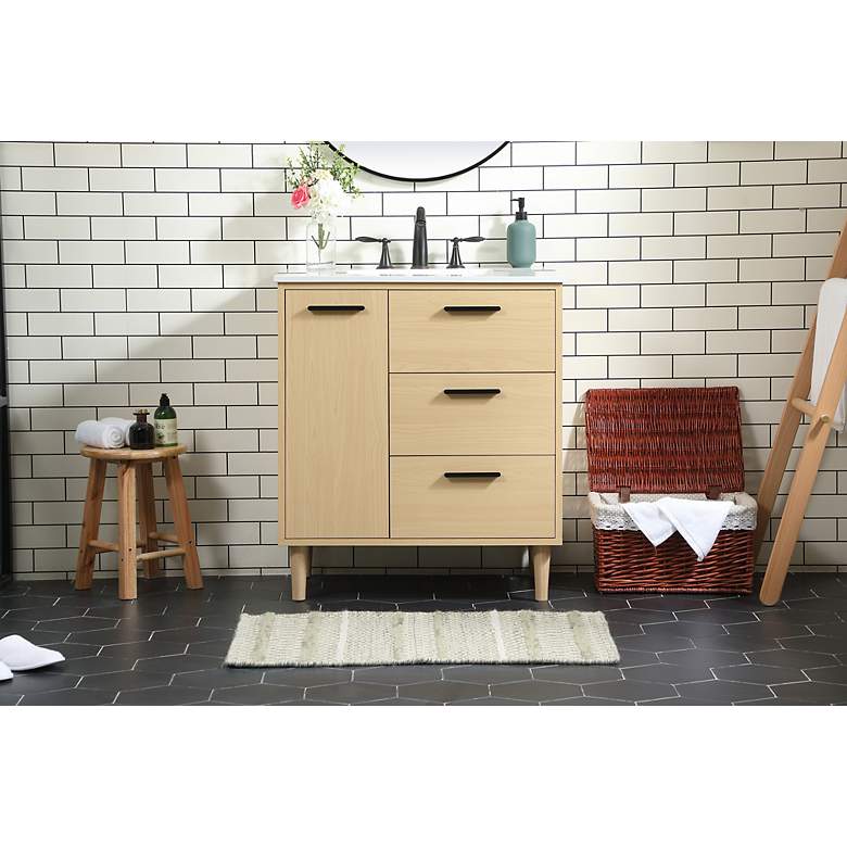 Image 3 30 Inch Bathroom Vanity In Maple more views