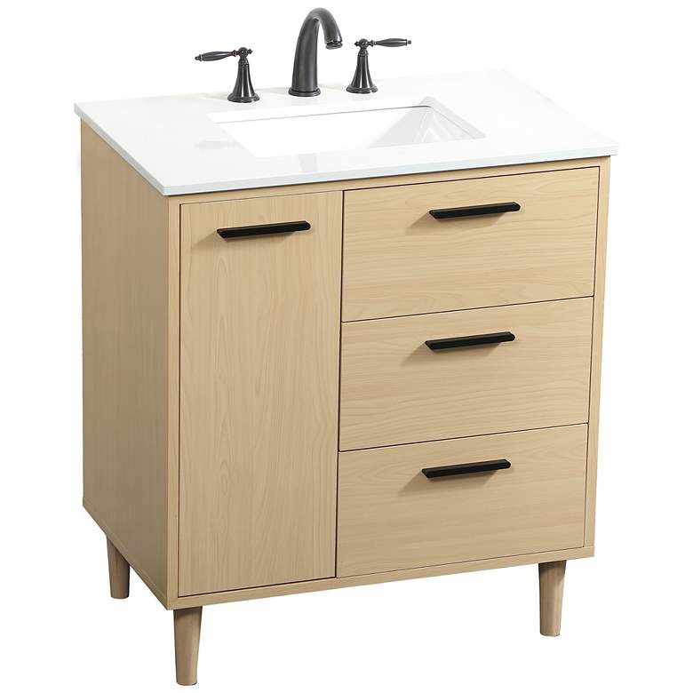 Image 6 30 Inch Bathroom Vanity In Maple more views