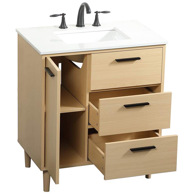 Image 7 30 Inch Bathroom Vanity In Maple more views