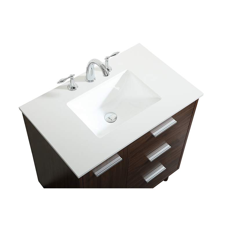 Image 6 30 Inch Bathroom Vanity In Walnut more views