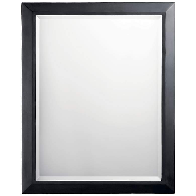 Image 1 30-inch Black Framed Transitional Mirror