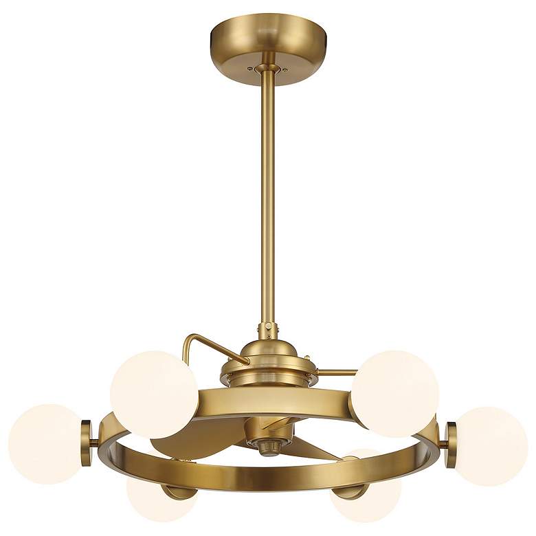 Image 5 30" Gibson Warm Brass LED Fandelier more views