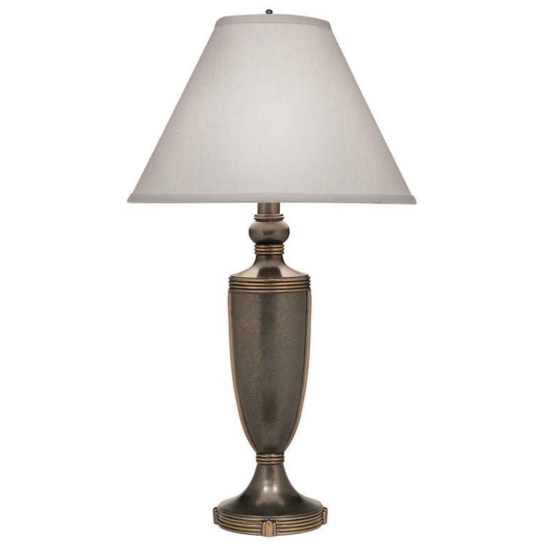 Image 1 30" H Vintage Silver & Gold Urn Table Lamp