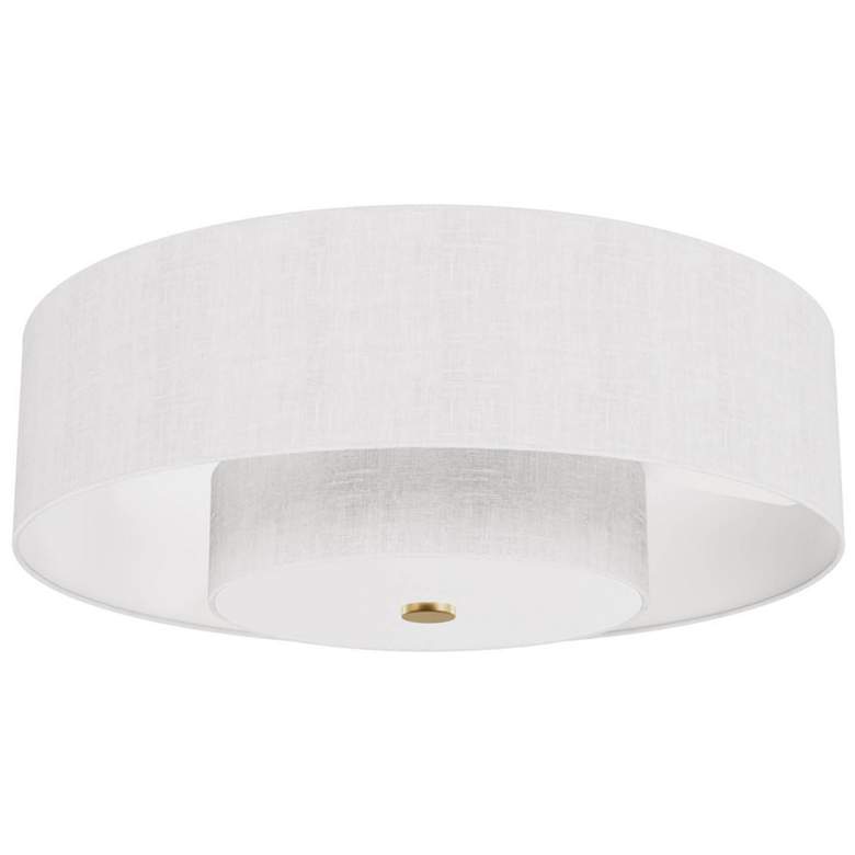 Image 1 30" Heritage Fresh White and Luxe Gold LED Fandeier