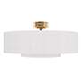 30" Heritage Fresh White and Luxe Gold LED Fandeier