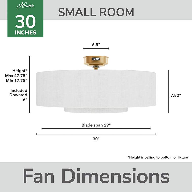 Image 6 30" Heritage Fresh White and Luxe Gold LED Fandeier more views