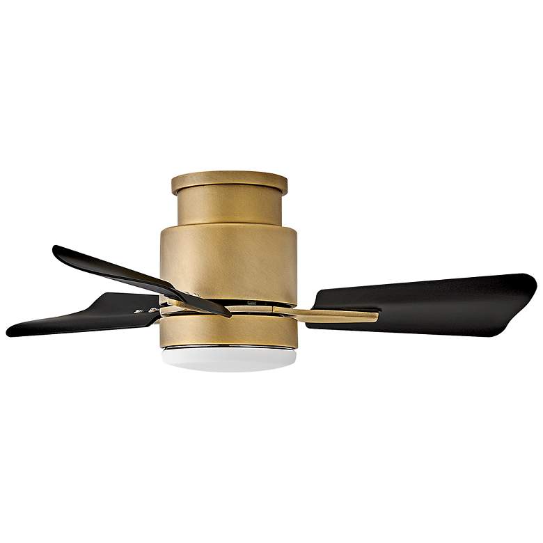 Image 6 30" Hinkley Atom Heritage Brass and Black LED Ceiling Fan with Remote more views
